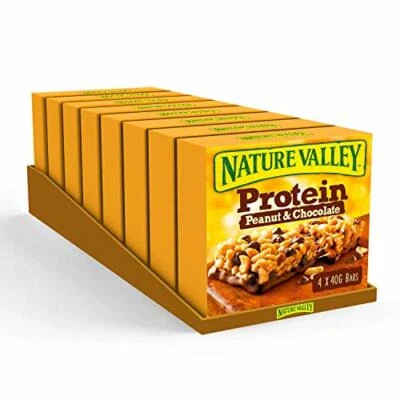 Nature Valley Protein Peanut Chocolate Gluten Free Cereal Bars 4 X 40g Pack Of