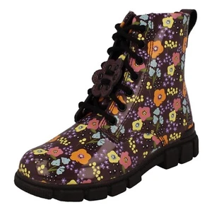 Mädchen Clarks Blumenmuster Stiefeletten Evyn Top K - Picture 1 of 10