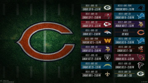 2023 NFL Chicago Bears Football Schedule Magnets (Multiple Sizes) Cover