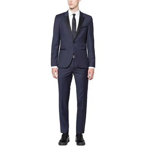 TAILORED Hugo Boss Extra Slim Fit Navy Tuxedo Suit $955 - Picture 1 of 12