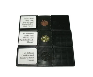 Konvolut 3 Hawaii Vulkanasche Mikroskop Objektträger lose Vulkan Basalt - Bild 1 von 5