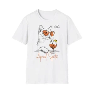 Aperol T-Shirt - Cat Design, Funny Summer Clothes, Aperol Gift, Spritz Fan Shirt - Picture 1 of 5