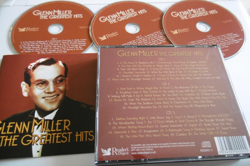Glenn Miller Greatest Hits 3 CD Readers Digest Im Mood Smoking Junc Brown Krug - Bild 1 von 1