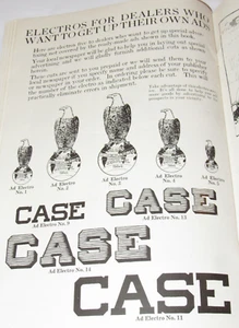 VINTAGE 1918 JI CASE DEALER READY-MADE ADS KATALOG! TRAKTOREN/DRESCHER/HEUBALLENPRESSE - Bild 1 von 24