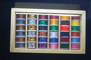 36 Grandes Bobine de Fil, Soie, Tinsel, Câbler et Laine, Multicolore - Photo 1/1