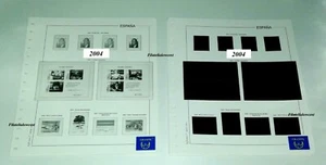 Spain Sheets for Stamps 2004 Granfil Complete Supplement White or Black New - Picture 1 of 3
