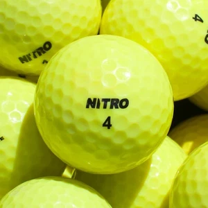 50 Nitro Yellow Used Golf Balls Near Mint 5A/4A Condition - FREE SHIPPING - Picture 1 of 6
