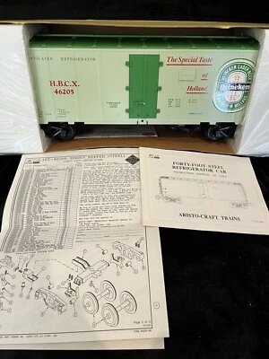 Aristocraft ART46205 Heineken Beer (H.B.C.X.) Steel Refrigerator Car  New in Box - Image 1 of 3
