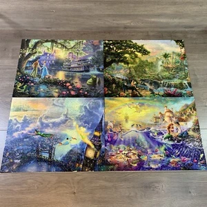 Thomas Kinkade Disney Puzzle Art Prints 14” x 18” Complete, Lot of 8 - Picture 1 of 12