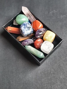 14-teiliges Edelstein-Set – Heilsteine & Kristalle – Spirituelles Geschenk – Neu - Bild 1 von 5