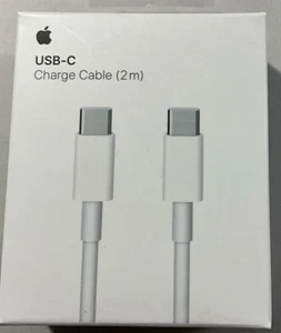 Apple Genuine MLL82AM/A USB-C Charge Cable, 2m - White NEW USB-C/USB-C Cable - Picture 1 of 5