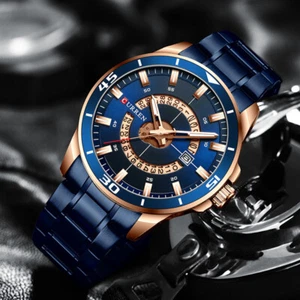 CURREN Relojes para Hombre Lujo Negocios Acero Inoxidable Fecha Hombre Cuarzo Reloj de Pulsera - Imagen 1 de 15