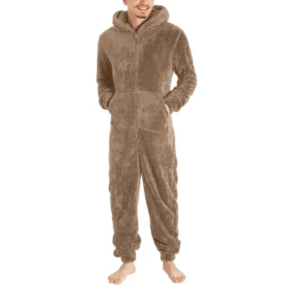 Mens Boys Unisex Fleece 1Onesie Hooded Jumpsuit Gaming Just Essentials - Image 1 of 4