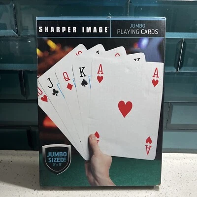 Sharper Image Jumbo Size Playing Cards Game Night Fun - Image 1 of 2