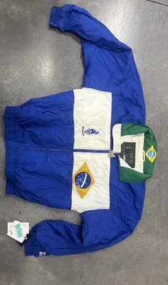 🇧🇷 Chaqueta de iniciación vintage de los Juegos Olímpicos de Brasil 1994 - NUEVA con etiquetas Foto 1 de 2