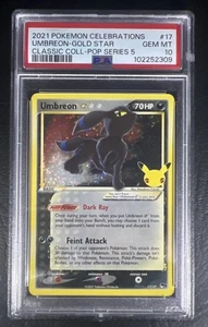 PSA 10 GEM MINT Pokemon Celebrations Umbreon Gold Star #17/17 - Bild 1 von 2