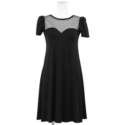 Vestido RED VALENTINO Espalda Cinta Punto Tul S/S Mujer Talla Extra Pequeño Negro Foto 1 de 4