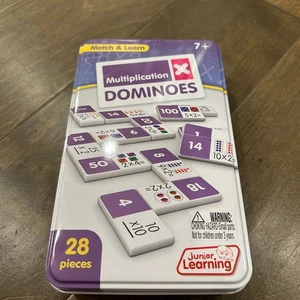 Multiplication Dominoes, 28 Pieces, Ages 7-9, Math Skills, Grade 2-3 - Picture 1 of 3