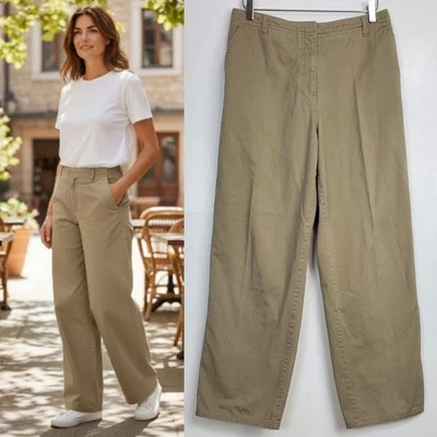 Bagatelle 14 long wide leg hi rise pants khaki casual preppy classic y2k career - Image 1 of 4