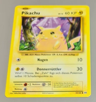 Pikachu # 35/108 Common aus Evolution 2016 Pokemon Deutsch Mint Boosterfrisch - Bild 1 von 3