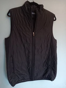 Chaps Small Black Quilted Zip Up Vest - Picture 1 of 8