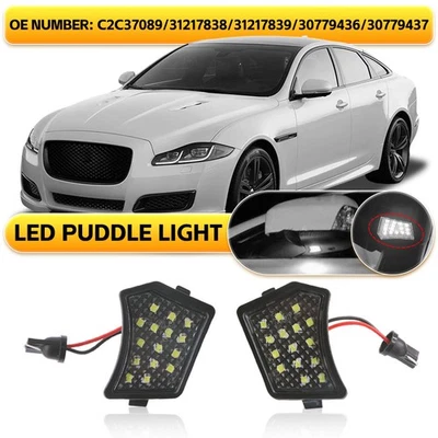 2X LED Under Side Mirror Puddle Lights For Jaguar XJ-Type 2010-2019/XF 2009-21 A - Изображение 1 из 4
