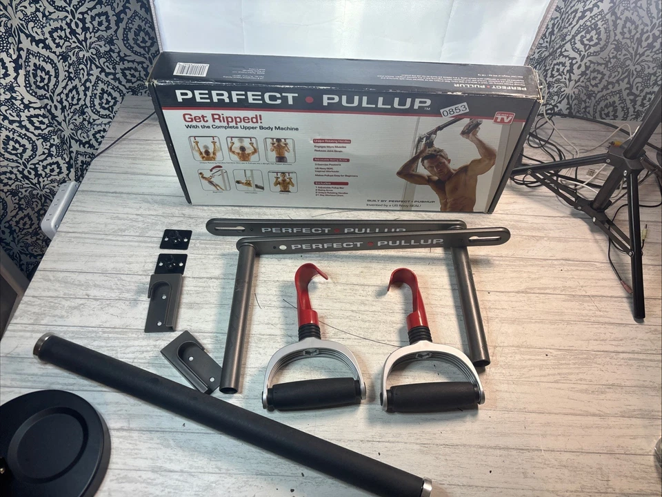 Perfect Pull Up Fitness Bar Home Gym w/ Swivel Handles - Strength Training - Image 1 of 4