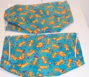 Homemade-Two-Face Masks-Crazy Cats-Filter Pocket-w/Double Filter-Cotton Fabric - Picture 1 of 2