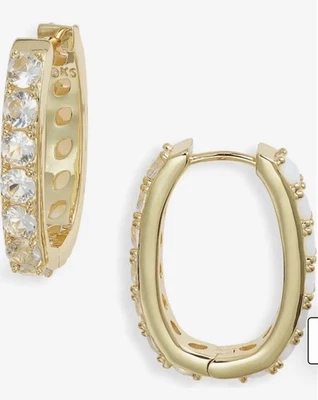 Kendra Scott Chandler Hoop Earrings Gold White Opalite Mix - Image 1 of 4