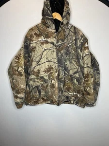 Realtree Camo Jacket Hooded Heavyweight Hunt Fish Y2K Puffer Sz XL - Picture 1 of 8