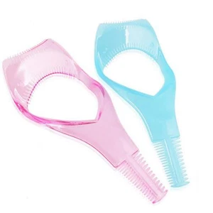 2 PIEZAS 3 en 1 Herramienta de Rímel Maquillaje Plástico Protector de Pestañas Guía Aplicador con Ojos - Imagen 1 de 12