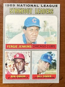 1970 Topps Baseball #71 N.L. Strikeout Leaders NM BOB GIBSON FERGIE JENKINS HOF - Picture 1 of 2