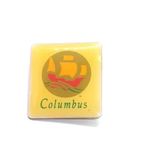 Columbus Ohio City Souvenir Travel Pin Santa Maria Ship Logo Collectible Vintage - Picture 1 of 3