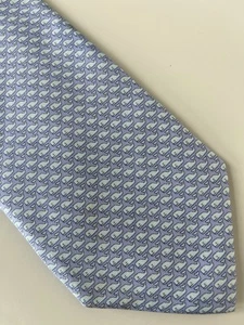 $85 NWT VINEYARD VINES Light Blue Whales Print Silk neck Tie USA - Picture 1 of 3