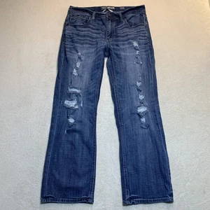 BKE Jake Denim Jeans Bootleg Men's 34S Style#ABP15132 Distressed Cowboy Work - Picture 1 of 16