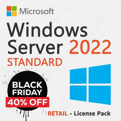 Microsoft Windows Server 2022 STANDARD 24 Core License + 10 CALs - NEW Retail - Image 1 of 4