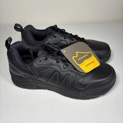 Sapato Feminino New Balance 857v3 Triplo Preto (WX857AB3) Resistente ao Deslizamento Tamanho 9.5” - Imagem 1 de 4