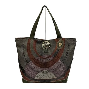 Echte GATTINONI - Schultertasche grau khaki bunt Nylon - Bild 1 von 9