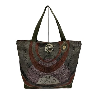 Echte GATTINONI - Schultertasche grau khaki bunt Nylon - Bild 1 von 4