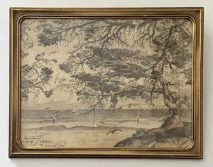Hernando Gonzallo Villa (1881-1952) 1947 Watercolor in Newcomb-Macklin Frame - Picture 1 of 24
