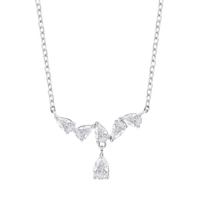 Collana Donna Lotus Silver LP3907-1/1 In Argento Con Zirconi A Goccia - Immagine 1 di 3