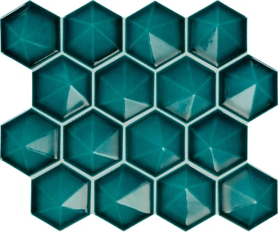 Artefino Jewel 3" mosaico hexagonal pirâmide (10 peças por caixa) (8,60 pés quadrados por cartão - Imagem 1 de 4