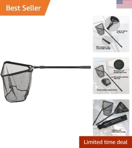 Folding Aluminum Fishing Landing Net Fish Net with Extending Telescoping Pole... - Picture 1 of 8