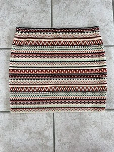 Vintage Chelsea & Violet Size Medium Graphic Skirt Stretch Body Con Size M Boho - Picture 1 of 7