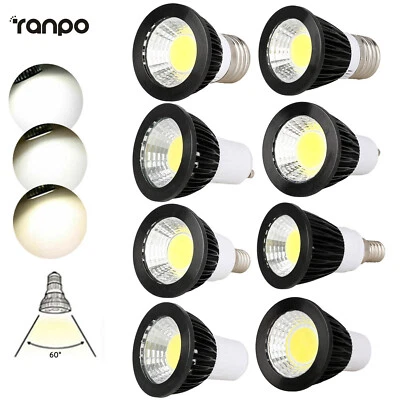 12W Dimmable LED COB Spotlight E27 GU10 E14 MR16 E12 GU5.3 6W Bulb Bright Lamp - Image 1 of 4