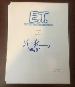 HENRY THOMAS SIGNED "ET" MOVIE SCRIPT COVER - Picture 1 of 1
