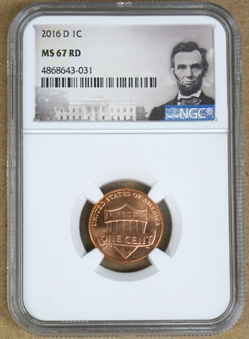 2016-D UNION SHIELD LINCOLN CENT NGC MS67RD 643031 Cover