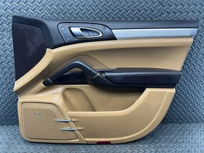 💥OEM 2011-2018 PORSCHE CAYENNE Turbo RIGHT FRONT DOOR PANEL VB ESPRESSO/COGNAC - Image 1 of 4