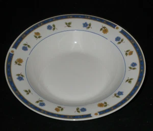 Anchor Hocking Savannah Soup Salad Bowl (s) Blue Yellow Flowers - Picture 1 of 3