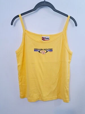 Tanque grande Chase Authentics Michael Waltrip amarillo cuadrado Y2K Foto 1 de 4